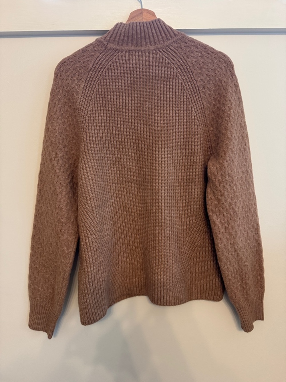 Calvin Klein Women’s Ribbed Mock Neck Sweater Brown Chunky Knit NWT Size M - Picture 5 of 6
